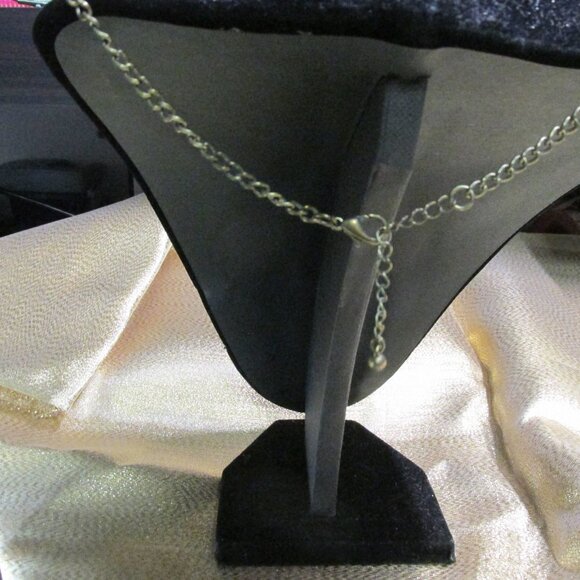 Vintage Elegant Necklace Rhinestone & Faux Pearls Antique Gold 19\